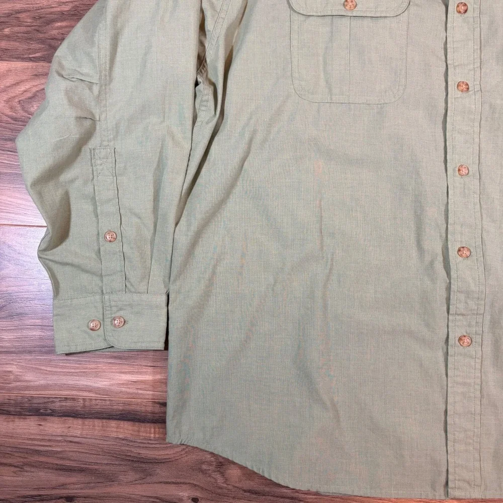Orvis Buzz Off Insect Shield Shirt Mens XL Sage Green Long Sleeve Fishing Hiking - Picture 3 of 9